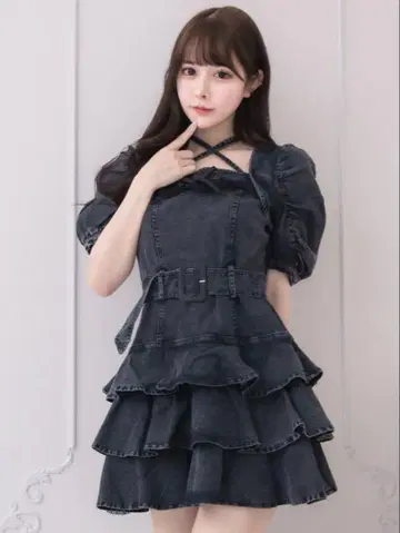 pium 피움 티어드 프릴 미니 원피스 원피스
