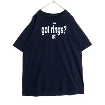 3155 got rings? MLB 양키스 반팔 티셔츠 네이비