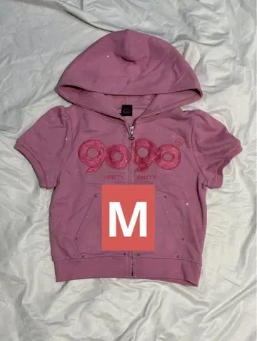 M 9090 girl OG 로고 하프 지퍼 후드 티