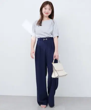 내추럴 꾸뛰르 비트 벨트 스트레치 팬츠 택 포함 새상품