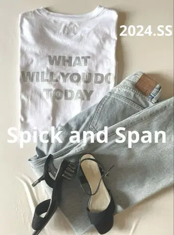 spick&span 로고 프린트 프렌치 티셔츠