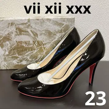 vii xii xxx 펌프스 하이힐 에나멜 핑크 밑창 블랙 23cm