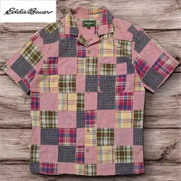 Eddie Bauer 에디 바우어 마드라스 체크 패치워크 셔츠