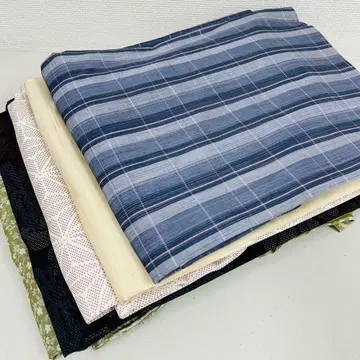 얇은 명주 기모노 순수 실크 5벌 묶음 판매 리메이크 재료 S-1510