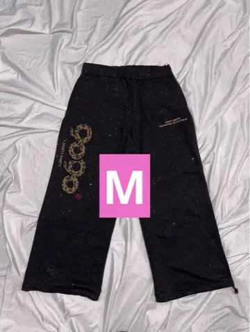 9090 girl OG 로고 글리터 스웨트 팬츠 M