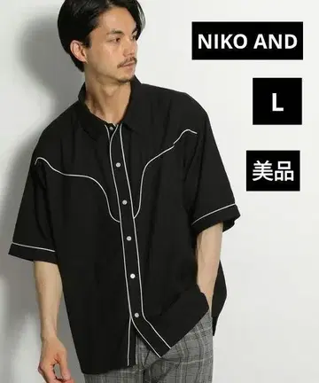 새상품급 NIKO AND 니코앤드 파이핑 웨스턴 셔츠 L