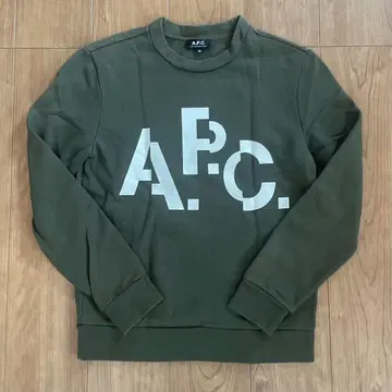 즉시 구매 OK 아페쎄 A.P.C. 로고 맨투맨 카키 XS