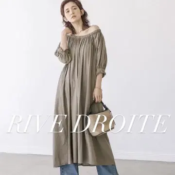 RIVE DROITE 리브 드와 린넨 레이온 개더 원피스 롱