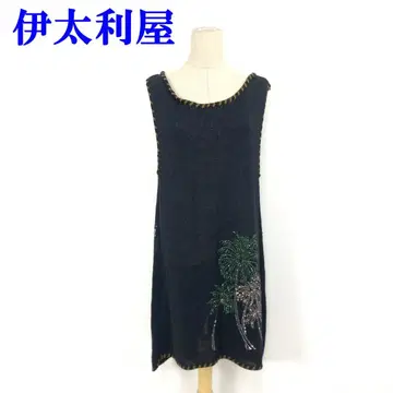 이타리야 슬리브리스 원피스 블랙 린넨 코튼 11 C3545