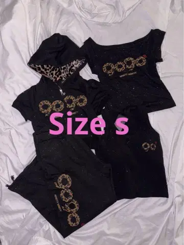 9090 girl OG Logo Glitter 세트 yellow S