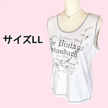 00's y2k 그런지 탱크탑 영문자 빅 사이즈 LL