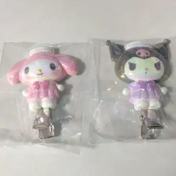 산리오 샵 세일러 카라 마이멜로디 쿠로미 마에가미 클립