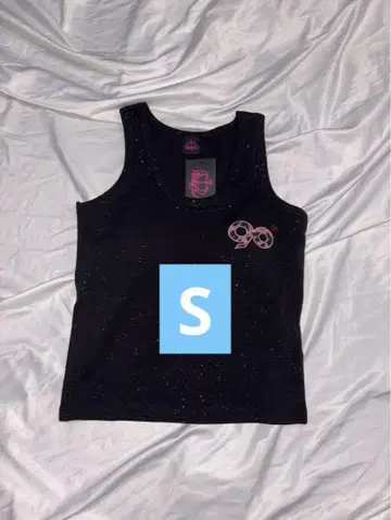 9090 girl OG 로고 글리터 탱크탑 S