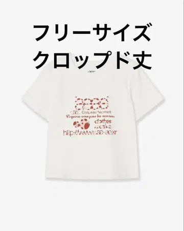 AEAE WEB LOGO CROP T-SHIRTS 딸기 티셔츠