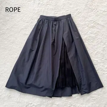 새상품급 ROPE 로페 츠지 나오코 콜라보 플레어 스커트 롱 네이비 36