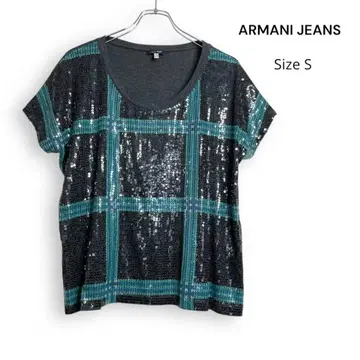 ARMANI JEANS 아르마니 청바지 스팽글 티셔츠