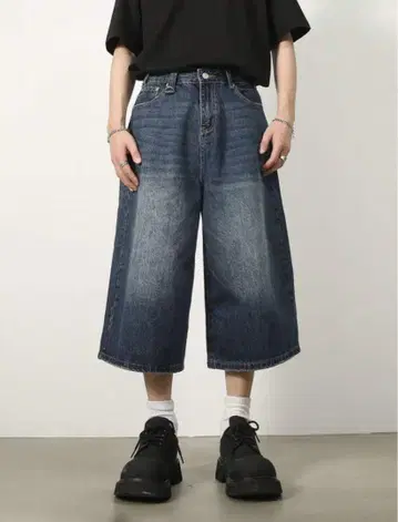 데님 하프 팬츠 조츠