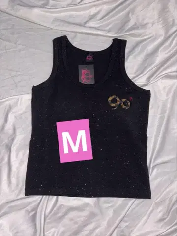 9090 girl OG 로고 글리터 탱크탑
