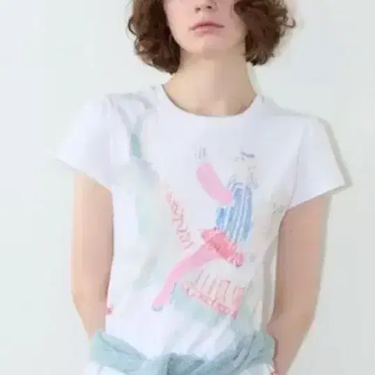 SINOON | 시눈 Sinoon Bouquet Cap Sleeve T-Shirt Short Sleeve