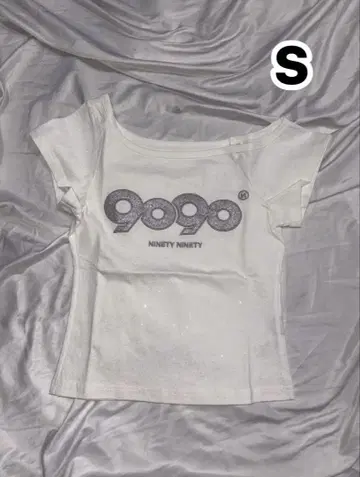 9090 girl OG 로고 오프 글리터 티셔츠 S