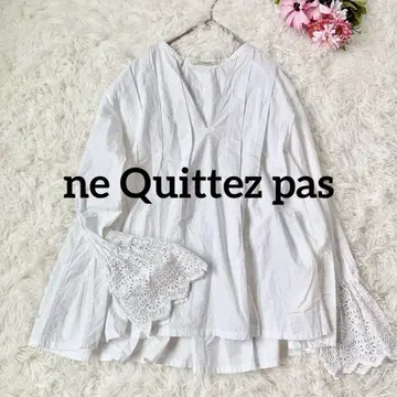 ne Quittez Pa  누키테파 블라우스 컷워크 레이스 스키퍼