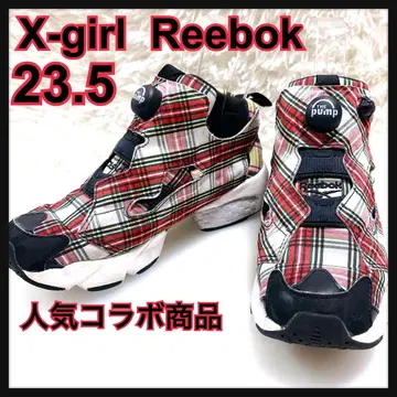 레어 X 걸 리복 인스타 펌프 퓨리 빨간색 체크 23.5