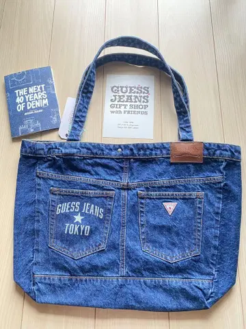 GUESS JEANS 데님 토트백 게스 데님 토트백
