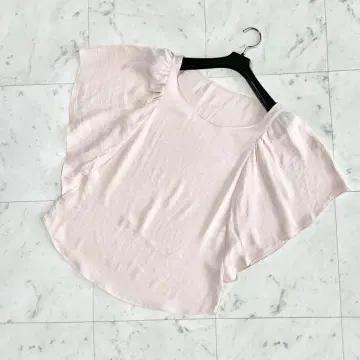 유나이티드 애로우즈 블라우스 베이지 5부 소매