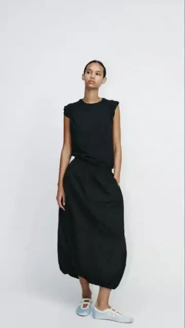 자라 나일론 스토퍼 스커트 XS