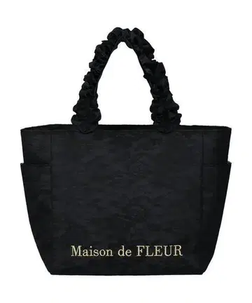 Maison de FLEUR 레이스 새틴 사이드 포켓 토트백