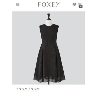 컨디션 최상 FOXEY 폭시 드레스 "Odette" 블랙 38