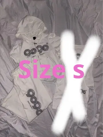 Logo Glitter Zip Hoodie Pants 화이트
