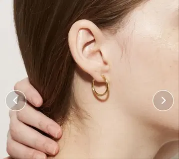 아르티다우드 bone 오가닉 얇은 작은 후프 귀걸이