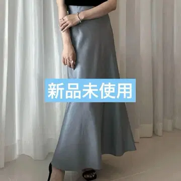 anuans 샤이니 새틴 내로우 스커트
