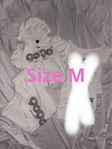 셋업 Logo Zip Hoodie White M
