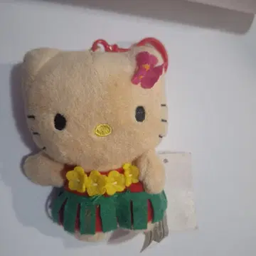 헬로키티 하와이 일광화상 하이비스커스 키링 봉제 인형
