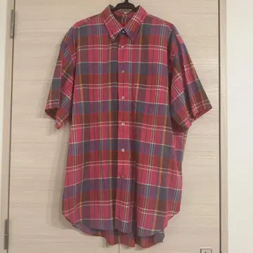 5525gallery 마드라스 반팔 셔츠 빅 셔츠 S/M