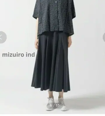 mizuiro ind 저지 볼륨 플레어 스커트