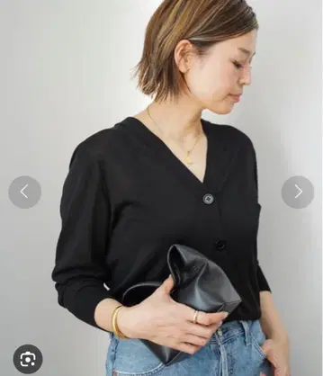 EVERYDAY I LIKE 세미 쉬어 V넥 가디건