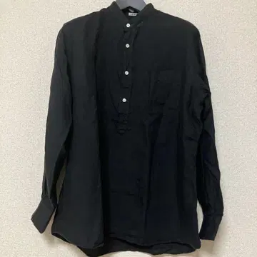 INDIVIDUALIZED SHIRTS 린넨 밴드 카라 풀오버 셔츠