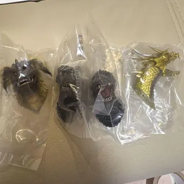 제일복권 고질라 대괴수 열전 G상 몬스터 헤드 마그넷 4종