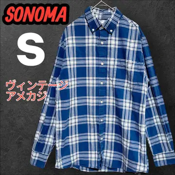 [단 하나뿐인 상품! 빈티지] SONOMA 체크 무늬 버튼 다운 셔츠 S
