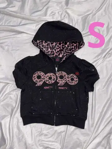 S 9090 girl OG 로고 글리터 지퍼 후드 티셔츠