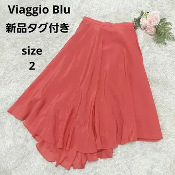 택 포함 새상품 Viaggio Blu 비대칭 플레어 스커트 2