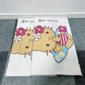 산리오 뽑기 헬로키티 일광화상 거즈 타월 2개 세트