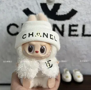 labubu 라부부 봉제 인형 의상 C 푹신푹신 2개 세트 화이트