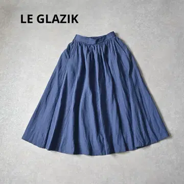 LE GLAZIK 르 글라직 린넨 플레어 개더 스커트
