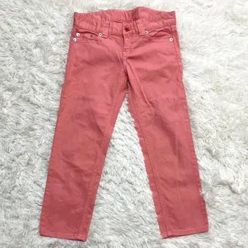 스트레이트 데님 팬츠 컬러 팬츠 코튼 캐주얼 로우웨스트 러프