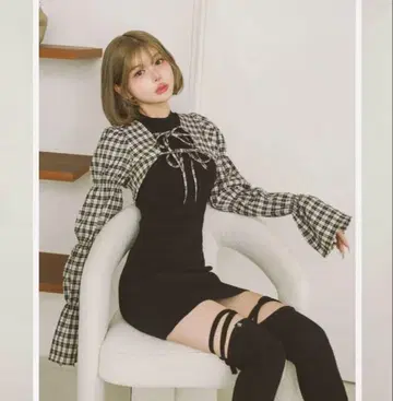 Darich 셔링 볼레로 미니 원피스