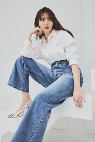 밀라노 와이드 스트레이트 진 herlipto 25
